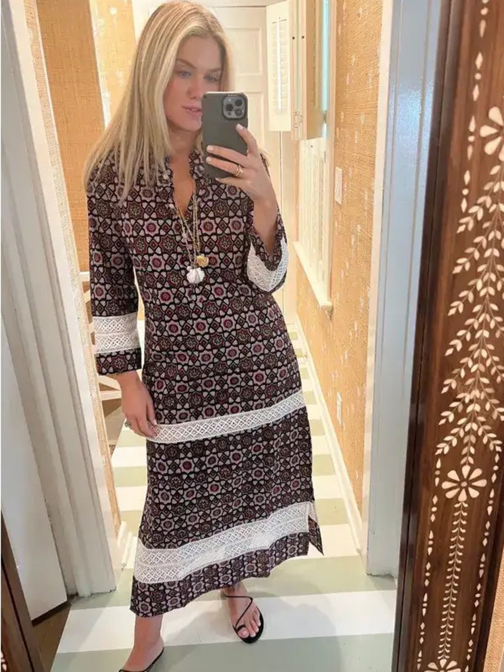 Julia Amory The Majorelle Caftan Dress in Tangier Garden